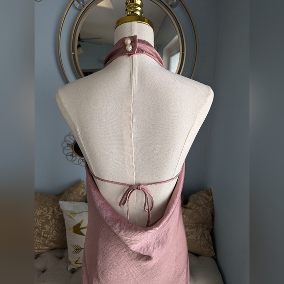 Vince Pink Halter Cowl Neck Dress - Picture 6 of 10